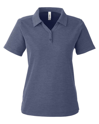 CORE365 Women's Fusion ChromaSoft™ Pique Polo CE112W #color_Classic Navy Heather