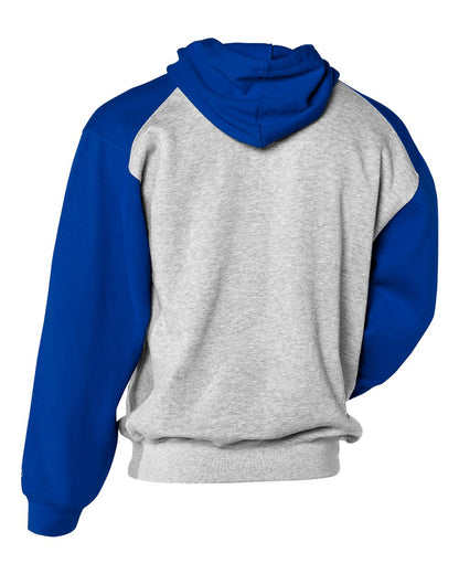 Badger Youth Sport Athletic Fleece Hooded Sweatshirt 2449 #color_Oxford/ Royal