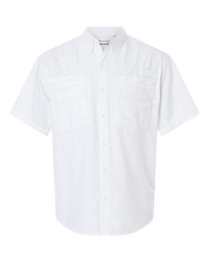 Paragon Men's Hatteras Performance Short Sleeve Fishing Shirt 700 #color_White