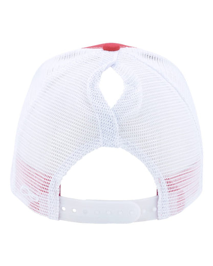 Infinity Her Women's Modern Trucker Cap CHARLIE #color_Coral/ White