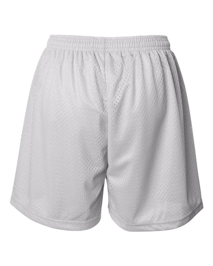 Badger Women's Pro Mesh 5" Shorts with Solid Liner 7216 #color_White