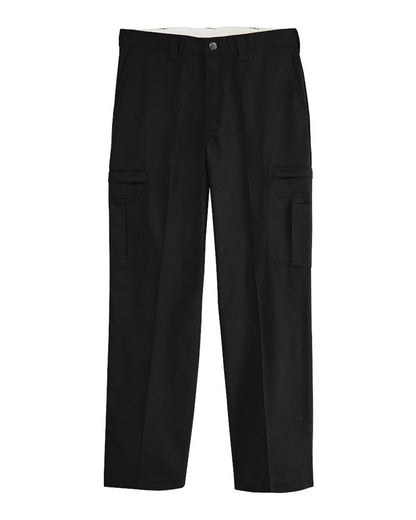 Dickies Men's Extended Sizes Premium Industrial Cargo Pants LP72EXT #color_Black - 37 Unhemmed