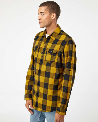 Burnside Yarn-Dyed Long Sleeve Flannel Shirt 8210 #colormdl_Gold/ Black