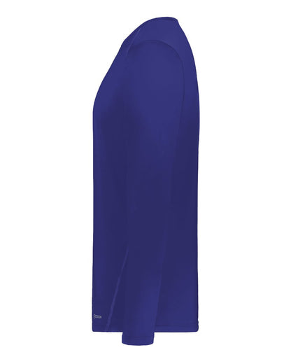 Holloway Unisex Essential Long Sleeve T-Shirt Powered By Coolcore 222138 #color_Purple
