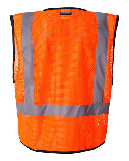 Kishigo Unisex Economy Single Pocket Hook-and-Loop Mesh Vest 1193-1194 #color_Orange