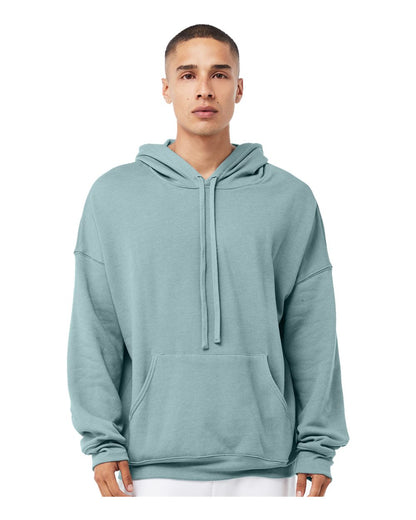 BELLA + CANVAS Sponge Fleece Drop Shoulder Hoodie 3729 #colormdl_Heather Blue Lagoon