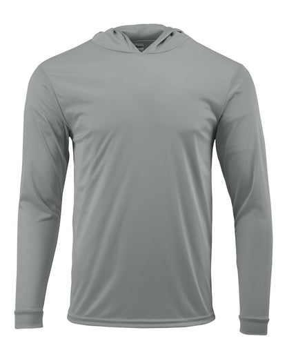 Paragon Unisex Bahama Performance Hooded Long Sleeve T-Shirt 220 #color_Medium Grey