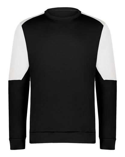 Holloway Men's Momentum Team Crewneck Sweatshirt 223525 #color_Black/ White