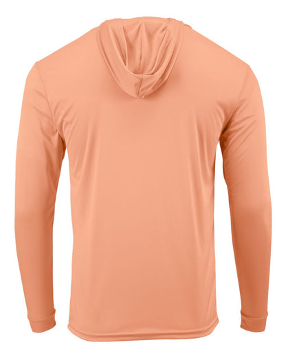 Paragon Unisex Bahama Performance Hooded Long Sleeve T-Shirt 220 #color_Coral
