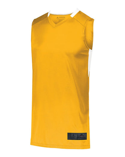 Augusta Sportswear Step-Back Basketball Jersey 1730 #color_Gold/ White