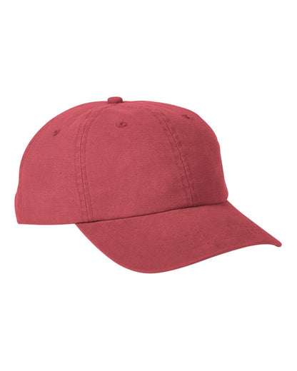 Big Accessories Heavy Washed Canvas Cap BA610 #color_Antique Red