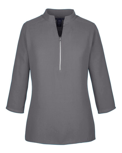 Devon & Jones Women's Perfect Fit™  Three-Quarter Sleeve Crepe Tunic DP611W #color_Graphite