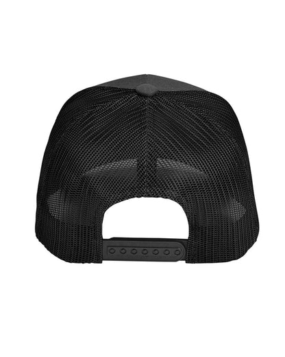 Team 365 Zone Sonic Heather Trucker Cap TT802 #color_Black Heather/ Black