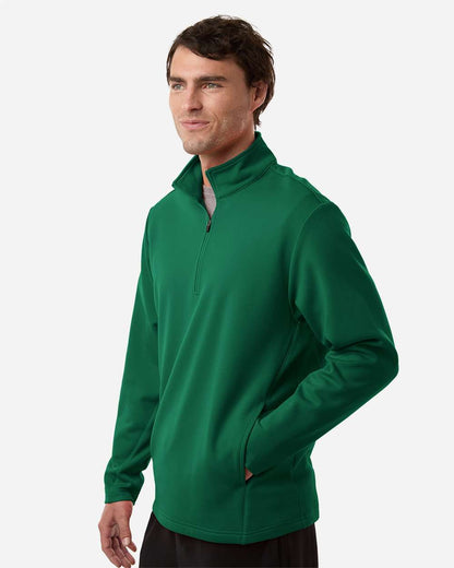 Team 365 Unisex Squad Cadet Quarter-Zip Tech Fleece Pullover TT401 #colormdl_Sport Forest