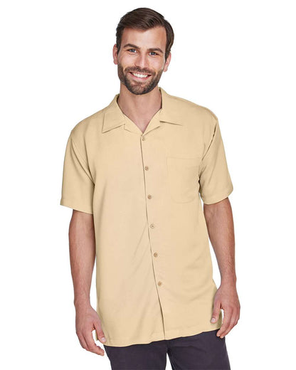 Harriton Men's Bahama Cord Camp Shirt M570 #colormdl_Sand