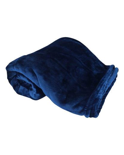 Alpine Fleece Oversized Mink Touch Luxury Blanket 8727 #color_Navy