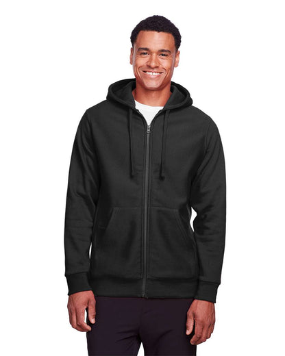 Team 365 Unisex Zone HydroSport™ Heavyweight Full-Zip Hooded Sweatshirt TT95 #colormdl_Black