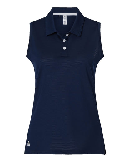 Adidas Women's Ottoman Sleeveless Polo A1005 #color_Collegiate Navy