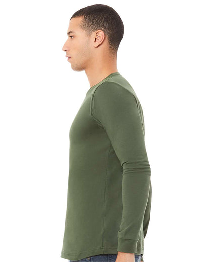 BELLA + CANVAS Jersey Long Sleeve Tee 3501 #colormdl_Military Green