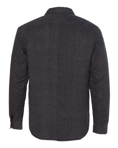 Burnside Men's Quilted Flannel Shirt Jacket 8610 #color_Charcoal