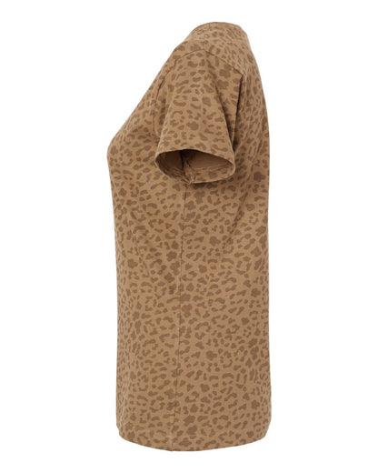 LAT Women's Fine Jersey Tee 3516 #color_Brown Leopard
