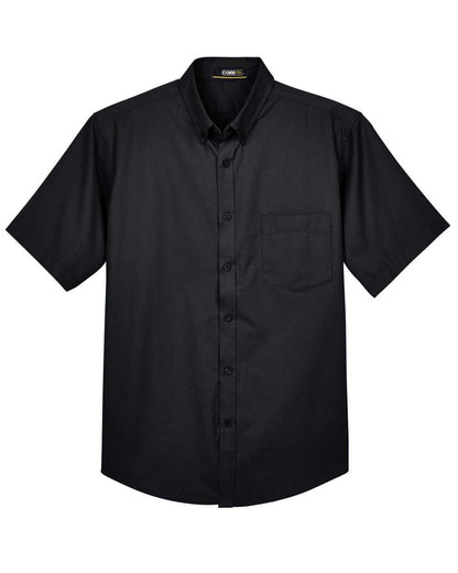 CORE365 Men's Optimum Short Sleeve Twill Dress Shirt 88194 #color_Black