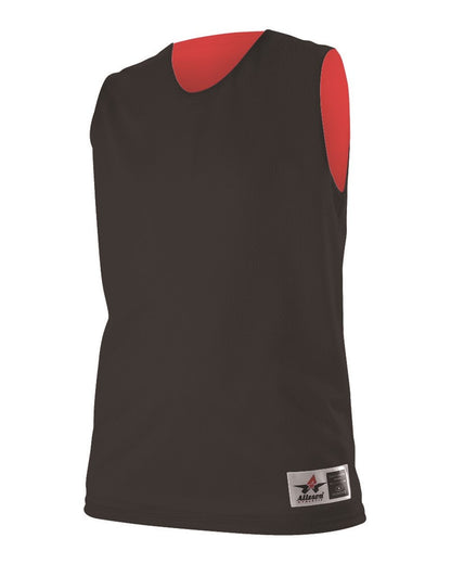 Alleson Athletic Women's Reversible Mesh Tank 560RW #color_Black/ Red