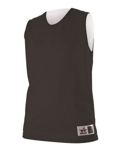 Alleson Athletic Women's Reversible Mesh Tank 560RW #color_Black/ White