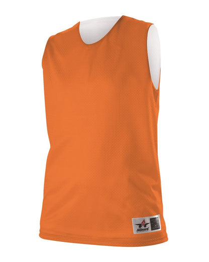Alleson Athletic Women's Reversible Mesh Tank 560RW #color_Orange/ White