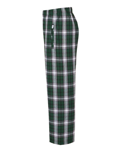 Boxercraft Youth Flannel Pants BY6624 #color_Green/ White