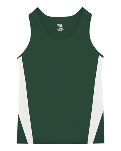 Alleson Athletic Men's Stride Singlet 8667 #color_Forest/ White