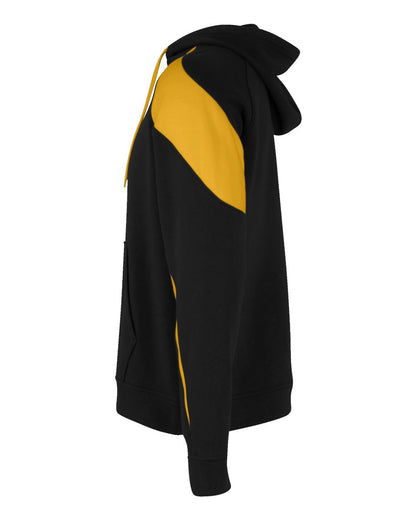 Holloway Unisex Athletic Fleece Prospect Hooded Sweatshirt 229546 #color_Black/ Light Gold