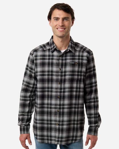Columbia Men's Cornell Woods™ Flannel Shirt 161795 #colormdl_Black Backland Tartan