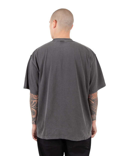 Shaka Wear Men's Garment-Dyed Reverse T-Shirt SHGRS #colormdl_Shadow
