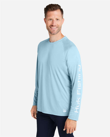 HUK Men's LoPro Pursuit Long Sleeve T-Shirt H12L009 #colormdl_Plein Air