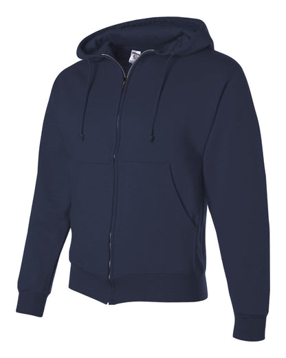JERZEES Unisex Super Sweats NuBlend® Full-Zip Hooded Sweatshirt 4999MR #color_J. Navy