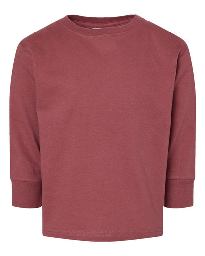 Rabbit Skins Toddler Fine Jersey Long Sleeve Tee 3302 #color_Rouge