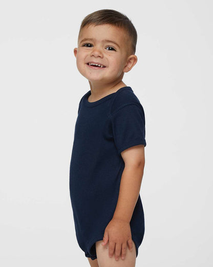 Rabbit Skins Infant Baby Rib Bodysuit 4400 #colormdl_Navy