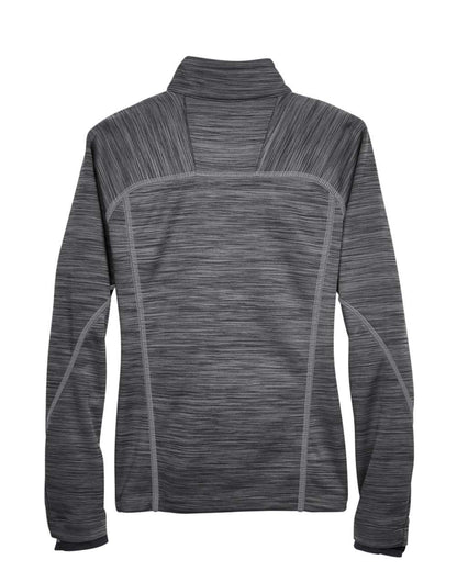 North End Women's Flux Mélange Bonded Fleece Jacket 78697 #color_Carbon/ Black