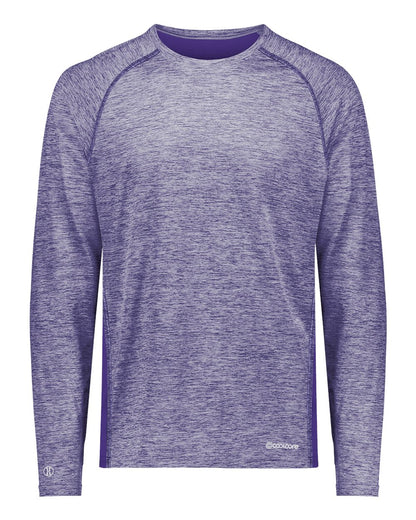 Holloway Men's Electrify CoolCore® Long Sleeve T-Shirt 222570 #color_Purple Heather