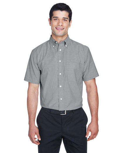 Harriton Men's Oxford Short Sleeve with Stain-Release M600S #colormdl_Oxford Grey