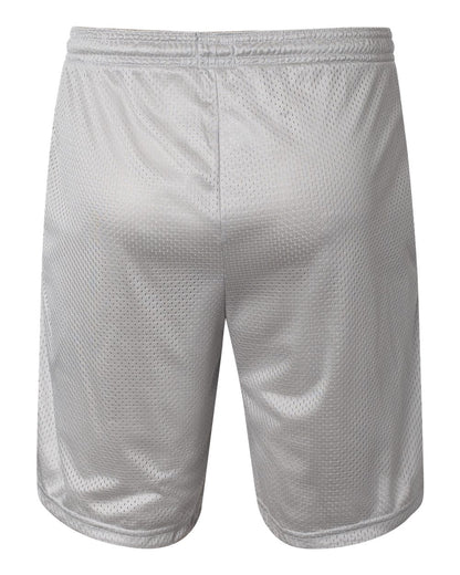 Champion Unisex Polyester Mesh 9" Shorts with Pockets S162 #color_Athletic Grey