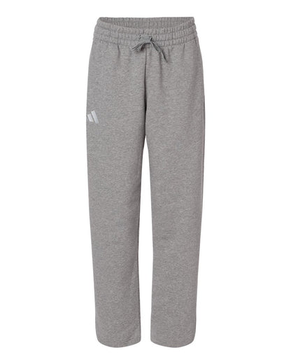 Adidas Women's Fleece Sweatpants AT216 #color_Medium Grey Heather