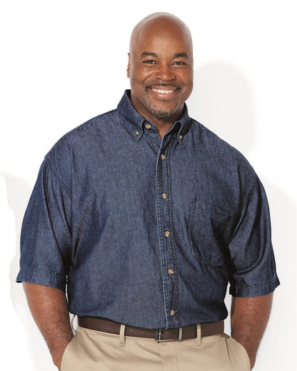 Sierra Pacific Men's Tall Denim Short Sleeve Shirt 6211 Sierra Pacific Men's Tall Denim Short Sleeve Shirt 6211