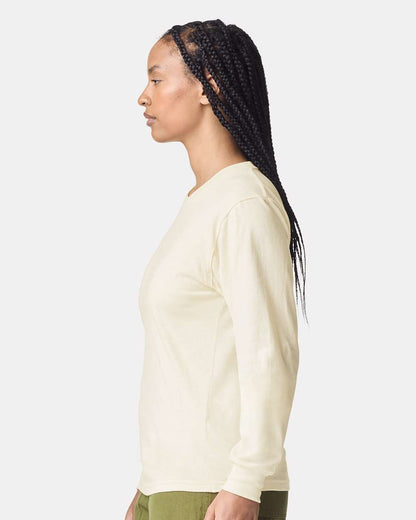 American Apparel Unisex Fine Jersey Long Sleeve Tee 2007 #colormdl_Cream