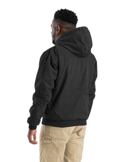 Berne Apparel Men's Heartland Washed Cotton Duck Hooded Jacket HJ375 #colormdl_Black
