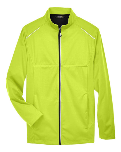 CORE365 Men's Techno Lite Three-Layer Knit Tech-Shell CE708 #color_Safety Yellow
