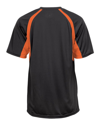 Badger Men's B-Core Hook T-Shirt 4144 #color_Graphite/ Safety Orange