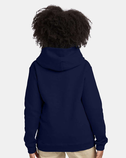 Hanes Youth EcoSmart® Hooded Sweatshirt P473 #colormdl_Navy