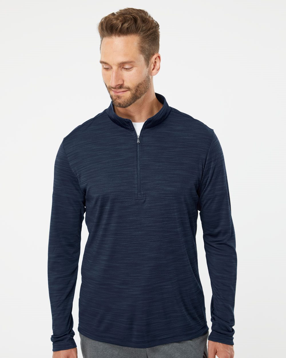 Adidas Lightweight Mélange Quarter-Zip Pullover A475